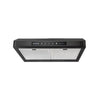Newmatic H18.6SB Black Undermount Chimney Slim Hood
